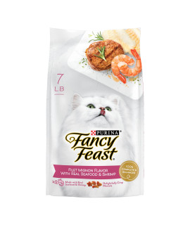 Purina Fancy Feast Dry Cat Food Filet Mignon Flavor with Seafood and Shrimp - 7 lb. Bag