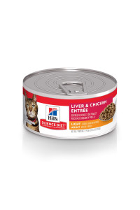 Hill's Science Diet Wet Cat Food, Adult, Light, Liver & Chicken, 5.5 Ounce(Pack of 24)