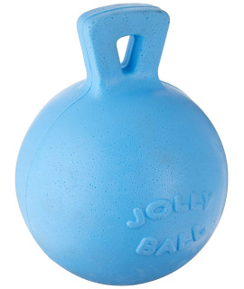 Jolly Pets Dog Tug-N-Toss Toy Ball, 6-Inch, Blueberry (406 BB), All Breed Sizes