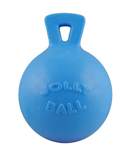 Jolly Pets Tug-n-Toss Heavy Duty Dog Toy Ball with Handle, 8 Inches/Large, Blueberry