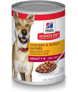 Hill's Science Diet Wet Dog Food, Adult 1-6, Chicken & Barley Entre, 13 oz. Cans, 12-Pack