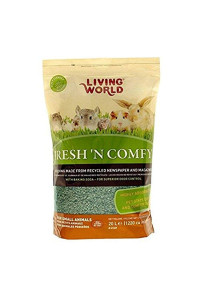 Hagen Living World Fresh N Comfy Bedding & Nesting Material for Small Animals, Green, 1220 Cubic Inches