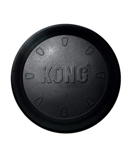 KONg Extreme Flyer - Durable Rubber Dog Toy - Soft Dog Frisbee & Flying Disc for Fetch & Retrieve - Frisbee for Hyper Pets & Dogs - Black - Large Dogs