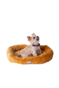 Armarkat Model D02CZS-S Small Earth Brown Bolstered Pet Bed and Mat