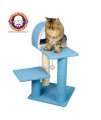 Armarkat Sky Blue 29 Real Wood Cat Tree With Scratcher And Tunnel For Squeeze, Snoozing And Hiding, B2903