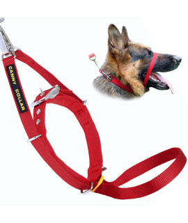 canny collar for Dog Training - The Kind, Safe and comfortable No Pull Dog collar, Train Your Dog Not to Pull on a Leash - Easy to Use Dog Training Headcollar for Enjoyable Walks - Red Size 1