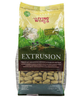 Living World Extrusion Hamster Food, 3.3-Pound, Pillow Bag