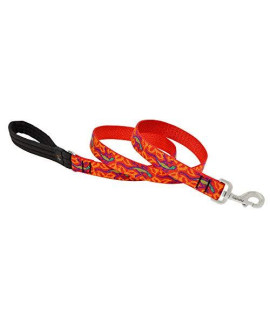LupinePet Originals 1 go go gecko 4-Foot Padded Handle Leash for Medium and Larger Dogs