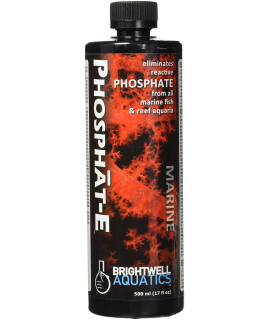 Brightwell Aquatics Phosphat-E - Liquid Phosphate Remover for Marine Fish and Reef Aquarium, 500-ml
