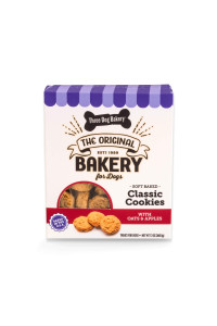 Three Dog Bakery Soft Baked Classic Cookies with Oats and Apple, Premium Treats for Dogs, 13 Ounce Box (114334)