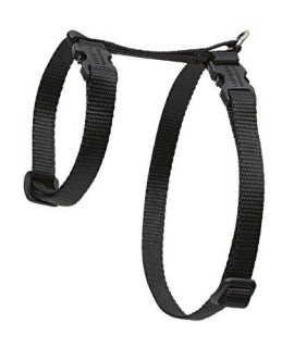 LupinePet Basics 12 Black 12-20 H-style Harness for Small Pets