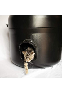 The Kitty Tube-Durable Outdoor Ultra Insulated Cat House with Pillow