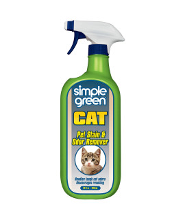 Cat Stain & Odor Remover - Enzyme Cleaner for Cat Urine, Feces, Blood, Vomit - 32oz