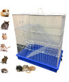 New 3 Story Hamster Rat Mice Mouse Guinea Pig Degu Animal Cage (Blue)