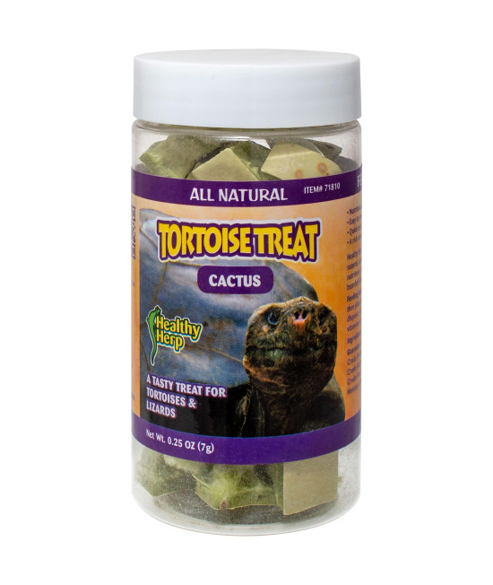 Healthy Herp Tortoise Treat Cactus 0.25-Ounce (7.1 Grams) Jar Freeze Dried Reptile Food Tortoise Food