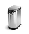 simplehuman 30 Liter, 32 lb 145 kg Large Pet Food Storage container for Dog Food, cat Food, and Bird Feed, Brushed Stainless Steel