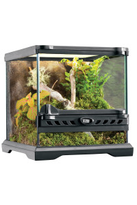 Exo Terra glass Terrarium Kit, for Reptiles and Amphibians, Nano, 8 x 8 x 8 inches, PT2599A1