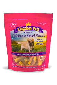 Kingdom Pets Filler Free Chicken Jerky & Sweet Potato Twists, Premium Treats for Dogs, 48-Ounce Bag