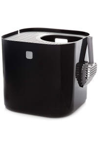 Modkat Litter Box, Top-Entry, Includes Scoop and Reusable Liner - Black