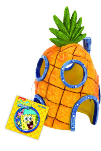 Penn-Plax Spongebob Squarepants Officially Licensed Aquarium Ornament - Spongebobs Pineapple House - Large