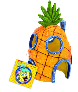 Penn-Plax Spongebob Squarepants Officially Licensed Aquarium Ornament - Spongebobs Pineapple House - Large
