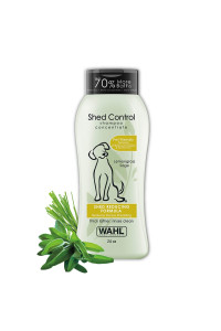 Wahl USA Shed Control Pet Shampoo for Dog Shedding & Dander - Lemongrass, Sage, Oatmeal, & Aloe for Healthy Coats & Skin - 24 Oz - Model 820005A