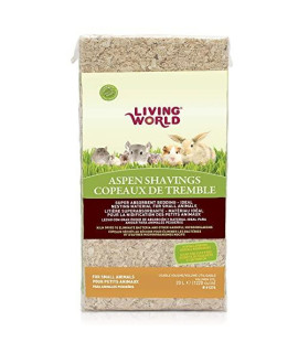 Living World - Aspen Wood Shavings, 1220 Cubic Inches - Bedding & Nesting Material for Small Animals