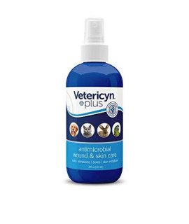Vetericyn Plus Wound and Skin care Spray for All Animals 8 ounces