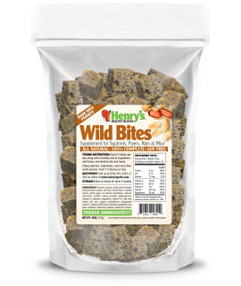 Henrys Wild Bites - Nutritionally Complete Food for Squirrels, Flying Squirrels, and Chipmunks, 18 Ounces