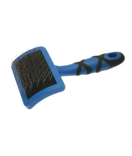 groom Professional curved Firm Slicker Brush for Dogs, Excellence in Animal grooming, Long & Short Pins, Perfect for Removing Matts & Tangles, Professional Quality, Small