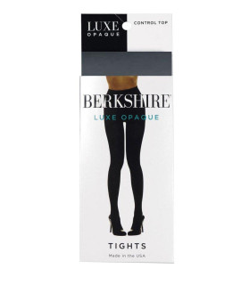 Berkshire Womens Lux Opaque control Top Tights 4741 - Reinforced Toe, Dark grey, Medium