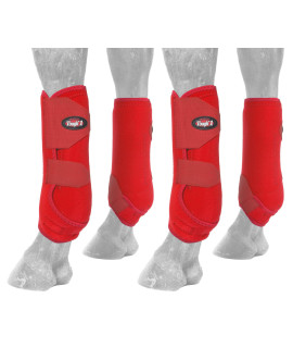 Tough 1 Extreme Vented Sport Boots Set, Red, Large