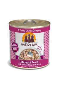 Weruva Classic Cat Food, Mideast Feast with Grilled Tilapia in Gravy, 10oz Can (Pack of 12)