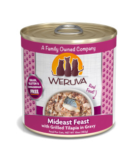 Weruva Classic Cat Food, Mideast Feast with Grilled Tilapia in Gravy, 10oz Can (Pack of 12)