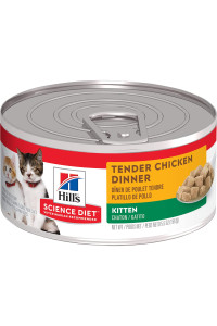 Hill's Science Diet Wet Cat Food, Kitten, Tender Chicken Dinner, 5.5 oz. Cans, 24-Pack