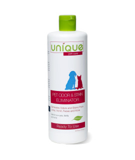 Unique Pet Odor and Stain Eliminator - 24 oz. Ready-to-Use Liquid - Bio-Enzymatic Formula Eliminates Old and New Pet Odor and Pet Stains