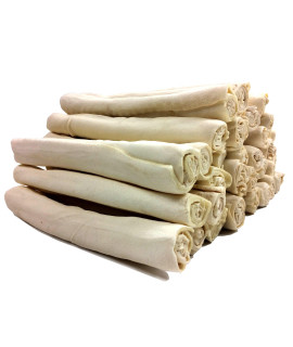 123 Treats - Premium Rawhide Retriever Rolls Dog Rawhides for Dogs 9-10?(36 Count) All-Natural Grass-Fed Free-Range Hand Rolled Beef Dog Bones High-Protein Healthy Chew Treats.