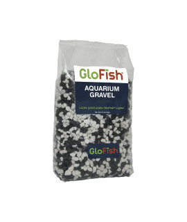 Glofish Aquarium Gravel, Black with White Fluorescent, 5-Pound Bag