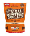 Primal Freeze Dried Dog Food Nuggets Beef, Complete & Balanced Scoop & Serve Healthy Grain Free Raw Dog Food, Crafted in The USA, 14 oz