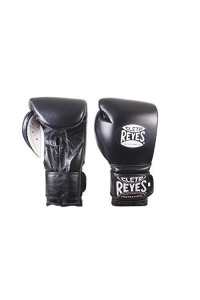 cleto Reyes Professional Boxing gloves for Training, Sparring and Heavy Punching Bags for Men and Women, MMA, Kickboxing, Muay Thai, Hook and Loop closure, 16 oz, Black