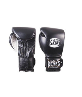 cleto Reyes Professional Boxing gloves for Training, Sparring and Heavy Punching Bags for Men and Women, MMA, Kickboxing, Muay Thai, Hook and Loop closure, 16 oz, Black