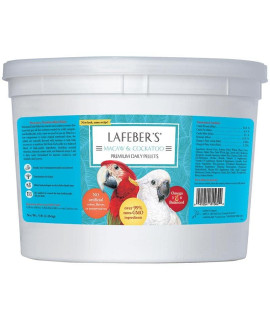 LAFEBER'S Premium Daily Diet Pellets Pet Bird Food, Made with Non-GMO and Human-Grade Ingredients, for Macaws and Cockatoos, 5 lb