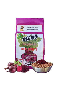 Olewo Original Red Beets for Dogs - Natural Anti Itch for Dogs, Dog Food Topper, Immune, Cleansing, Skin & Coat Support, Dehydrated Whole Food Dog Multivitamin, Fiber for Dogs, 2.2 lbs