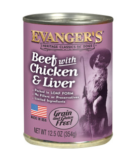 Evanger's Heritage Classics Beef with Chicken & Liver for Dogs - 12, 12.5 oz Cans