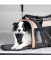 Kurgo Dog Travel Bag Wander Carrier Black. Orange and Sand