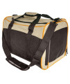 Kurgo Dog Travel Bag Wander Carrier Black. Orange and Sand
