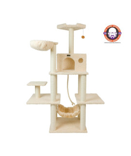 Armarkat Mult -Level Real Wood Cat Tree Hammock Bed, ClimbIng Center for Cats and Kittens A6901