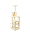 Armarkat Real Wood Cat Tower, Ultra thick Faux Fur Covered Cat Condo House A6902, Beige