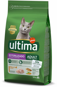 Llfaiww Ultima chicken and Barley Dry Food for Neutered Adult cat 15 kg