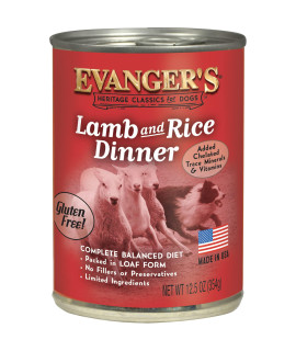 Evanger's Heritage Classics Lamb and Rice Dinner for Dogs (Pack of 12)